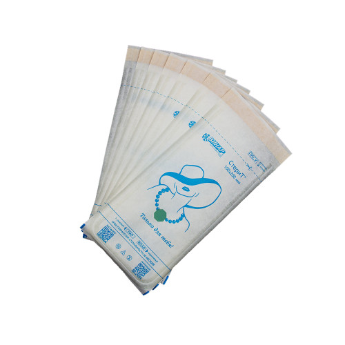 Материал упаковочный для стерилизации: пакеты комбинированные самоклеящиеся СтериТ® для паровой и воздушной, стерилизации ПКСУ, НМ, Vinar01, 100х200 мм, 100