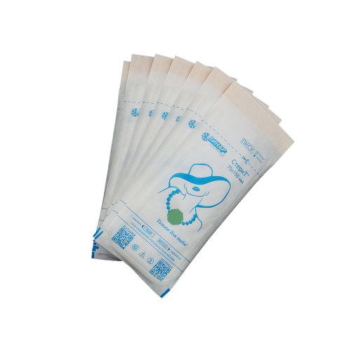 Материал упаковочный для стерилизации: пакеты комбинированные самоклеящиеся СтериТ® для паровой и воздушной, стерилизации ПКСУ, НМ, Vinar01, 75х150 мм, 100